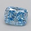 2.06 Ct. Fancy Vivid  Blue Cushion Lab Grown Diamond