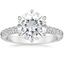 18K White Gold Sienna Three-Quarter Coverage Diamond Ring, smalltop view