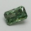 0.75 Ct. Fancy Vivid Green Radiant Lab Grown Diamond