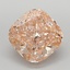 2.79 Ct. Fancy Intense Pinkish Orange Cushion Lab Grown Diamond