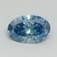 0.89 Ct. Fancy Vivid Malibu Blue Oval Lab Grown Diamond