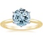 18K Yellow Gold Six-Prong Petite Comfort Fit 1.5mm Solitaire Ring, smalltop view
