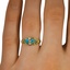 The Yulan Ring, smallzoomed in top view on a hand