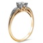 The Amina Ring, smalltop view on a hand