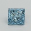 1.51 Ct. Fancy Vivid Blue Princess Lab Grown Diamond