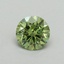 0.50 Ct. Fancy Vivid Green Round Lab Grown Diamond