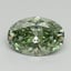 1.69 Ct. Fancy Vivid Green Oval Lab Grown Diamond