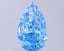 10.06 Ct. Fancy Vivid Blue Pear Lab Grown Diamond