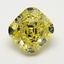 1.71 Ct. Fancy Intense Yellow Cushion Diamond