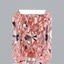 1.57 Ct. Fancy Vivid Pink Radiant Lab Grown Diamond