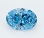 2.5 Ct. Fancy Vivid  Blue Oval Lab Grown Diamond