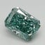 1.43 Ct. Fancy Vivid Green Blue Radiant Lab Grown Diamond