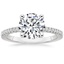 Platinum Tacori Coastal Crescent Pavé Diamond Ring, smalltop view