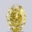 1.05 Ct. Fancy Intense  Yellow Oval Lab Grown Diamond