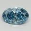 2.02 Ct. Fancy Vivid Blue Oval Lab Grown Diamond
