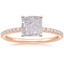 14K Rose Gold Ballad Half Coverage Diamond Ring (1/8 ct. tw.), smalltop view