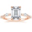 14K Rose Gold Palais Diamond Ring, smalltop view