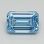 1.65 Ct. Fancy Vivid Blue Emerald Lab Grown Diamond