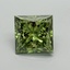 10.20 Ct. Fancy Vivid Green Princess Lab Grown Diamond