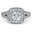Custom Split Shank Squared Halo Ring