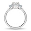 Aquamarine Three Stone Diamond Ring, smallview