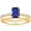 18K Yellow Gold Luxe Viviana Diamond Ring (1/3 ct. tw.) with 2mm Comfort Fit Wedding Ring