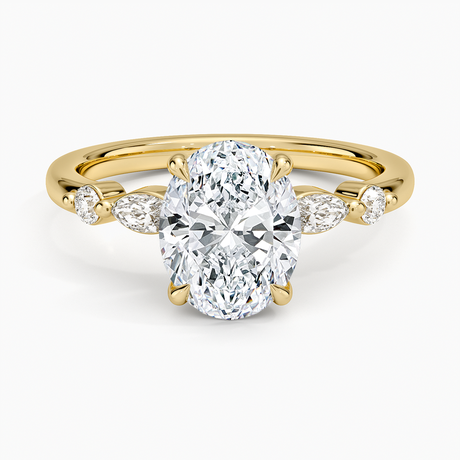 18K Yellow Gold Versailles One-Quarter Coverage Diamond Ring