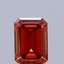 0.97 Ct. Fancy Vivid Orange Emerald Lab Grown Diamond