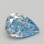 1.52 Ct. Fancy Vivid Blue Pear Lab Grown Diamond