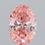 1.82 Ct. Fancy Vivid Pink Oval Lab Grown Diamond