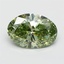 3.82 Ct. Fancy Vivid  Green Oval Lab Grown Diamond