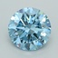 3.01 Ct. Fancy Vivid  Blue Round Lab Grown Diamond