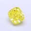 1.12 Ct. Fancy Vivid  Yellow Cushion Lab Grown Diamond