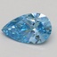 0.56 Ct. Fancy Vivid Blue Pear Lab Grown Diamond