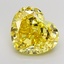 6.58 Ct. Fancy Vivid Yellow Heart Lab Grown Diamond