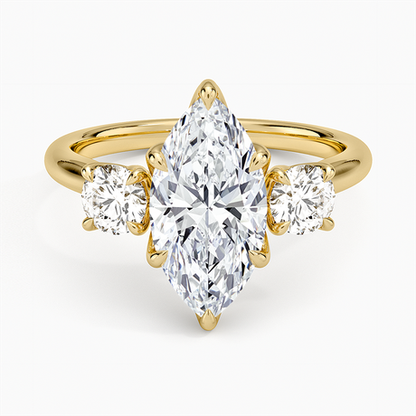 18K Yellow Gold Elodie Perfect Fit Three Stone Diamond Ring (1/2 ct. tw.)