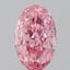 0.93 Ct. Fancy Vivid  Pink Oval Lab Grown Diamond