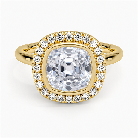 Bezel Halo Diamond Ring