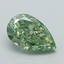 1.11 Ct. Fancy Vivid Green Pear Lab Grown Diamond