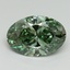 3.11 Ct. Fancy Vivid Pacific Green Oval Lab Grown Diamond