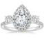 18K White Gold Waverly Three Stone Diamond Ring (3/4 ct. tw.), smalltop view