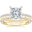 18K Yellow Gold Luxe Perfect Fit Diamond Ring (1/4 ct. tw.) with Luxe Versailles Diamond Ring (1/2 ct. tw.)
