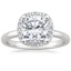 Platinum Halo Diamond Ring (1/6 ct. tw.), smalltop view