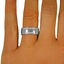 The Gemini Ring, smalltop view on a hand