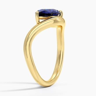Silhouette Blue Lab Sapphire Cocktail Ring