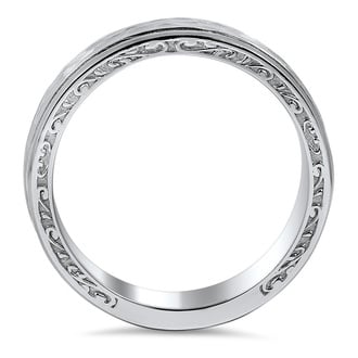 Custom Antique Hammered Metal Wedding Band