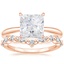 14KR Moissanite Freesia Ring with Curved Versailles Diamond Ring, smalltop view