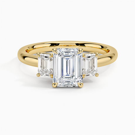 Emerald Cut Three Stone Diamond Ring