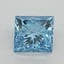 1.55 Ct. Fancy Vivid Blue Princess Lab Grown Diamond