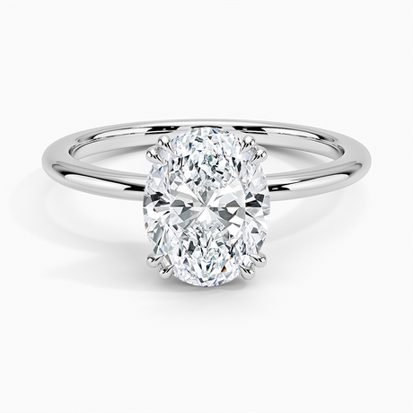 18K White Gold Aveline Solitaire Ring